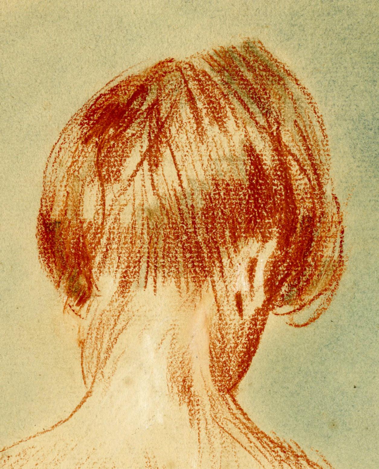 Untitled (Young woman seen from the back) - Art by Paul César Helleu