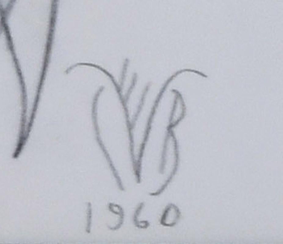 Untersuchung von Mais mit Nicotaina
Signiert mit dem Monogramm des Künstlers und datiert unten links
Buntstift auf Papier, vom Künstler auf ein Trägerpapier gelegt
Vom Künstler mit Titel, Datum und Abmessungen beschriftet (siehe