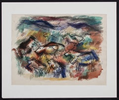 Cows in a Field (Recto) Two Figures in an Interior (Verso)