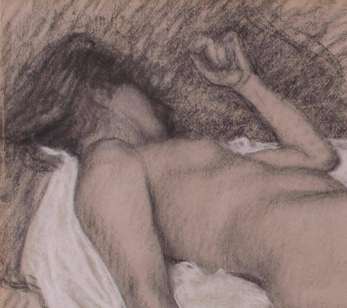 Femme nue de dos allongee - Art de Théophile Alexandre Steinlen