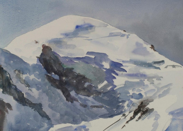 Snowy Peaks (Mont Blanc) - Art by Robert Hallowell