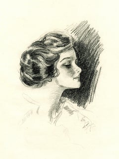 Antique Young Lady in Profile