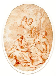 L'enfant Jupiter allaitant de la chèvre Amaltheia (La naissance d'Apollon)