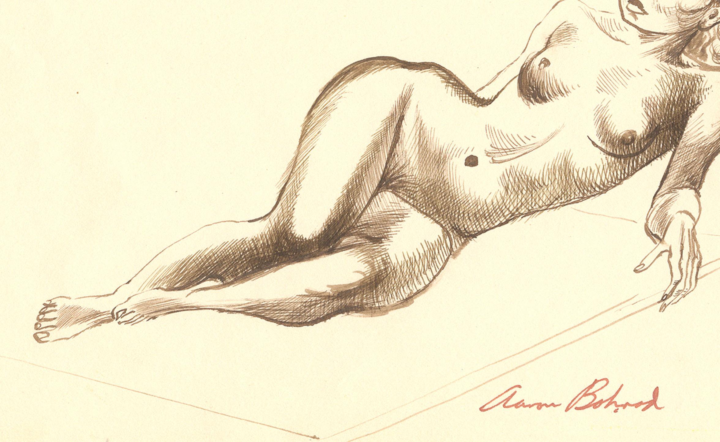 Nude Reclining on a Mat For Sale 1