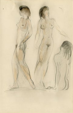 Sin título (Dos desnudos de pie, un desnudo sentado)