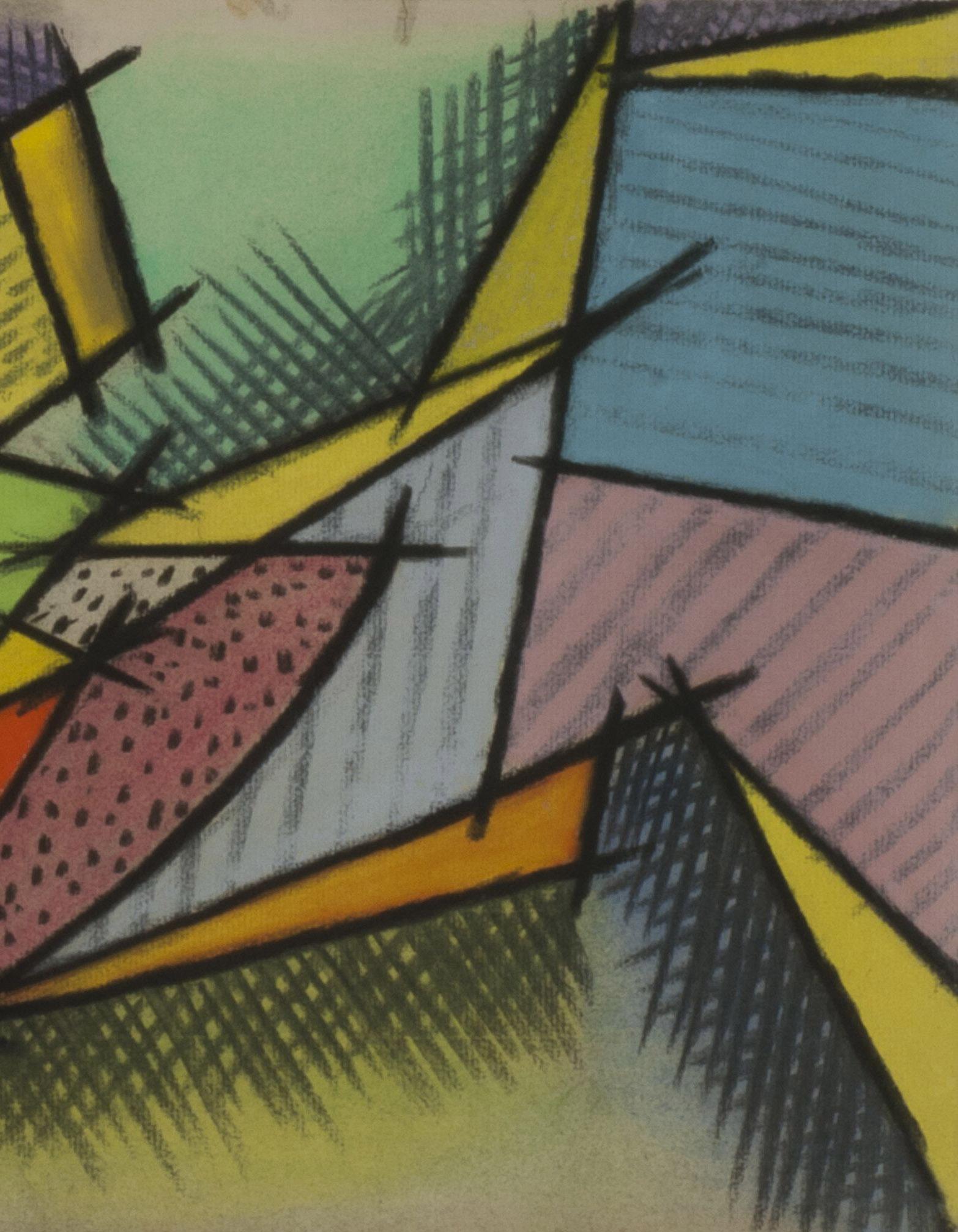 Prelude to Transition
Pastell auf Papier, 1953
Signiert und datiert unten links (siehe Foto)
Bildgröße:  10 1/2 x 13 3/4 Zoll
Rahmengröße: 24-5/8 x 1-1/2 Zoll
Ausgestellt und illustriert: Zimmerli Museum, 1988, 