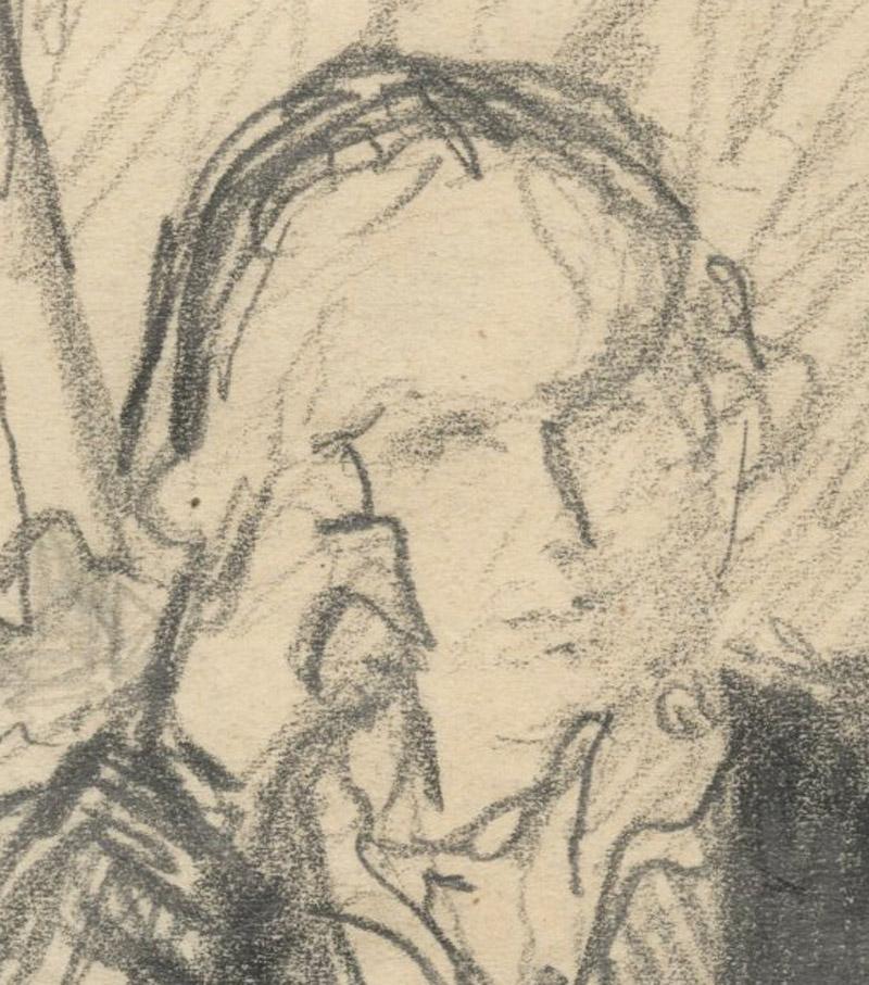 Studie von Lucie (Ralph) Belin sitzend in einem Interieur – Art von Edouard Vuillard