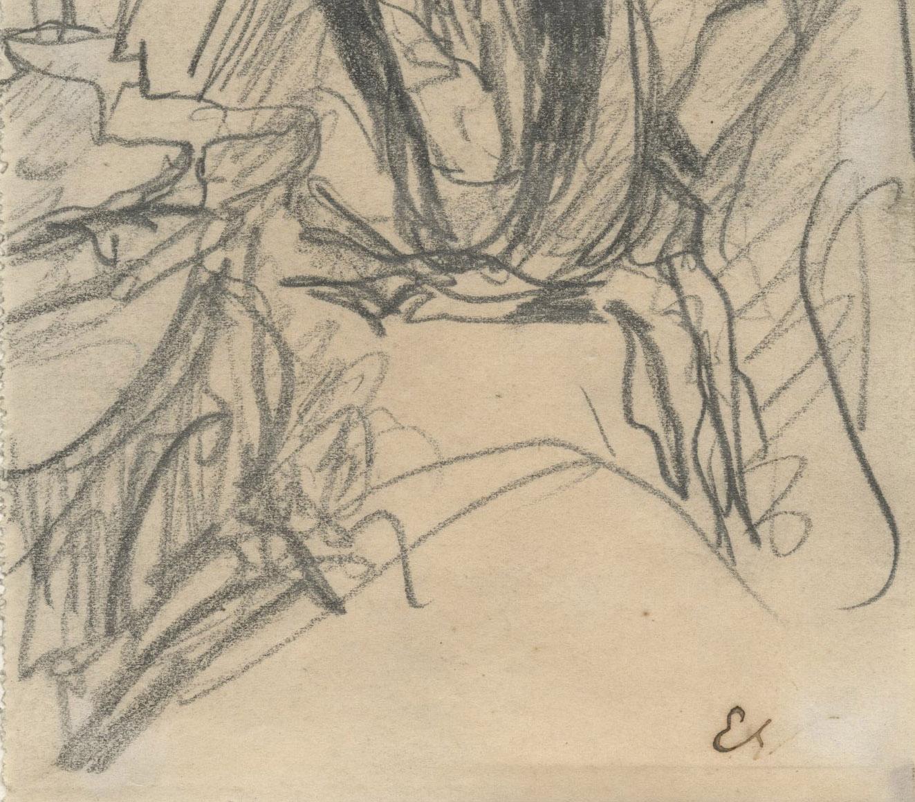 Study of Lucie (Ralph) Belin seated in an interior
Graphite on paper, 1915
Signed with the estate stamp, Lugt 909b, the stamp faded from blue to brown (see photo)
Provenance:
Neffe-Degandt Fine Art, London was a major dealer in art of the Nabi in