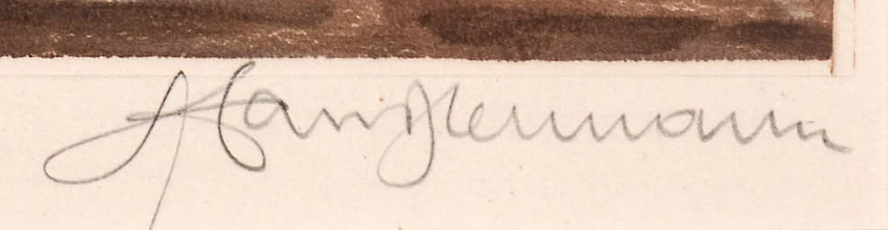 Nackt
Monotypie in Farben, 1936
Mit Bleistift signiert, datiert und beschriftet (siehe Foto)
Vermerk: 
