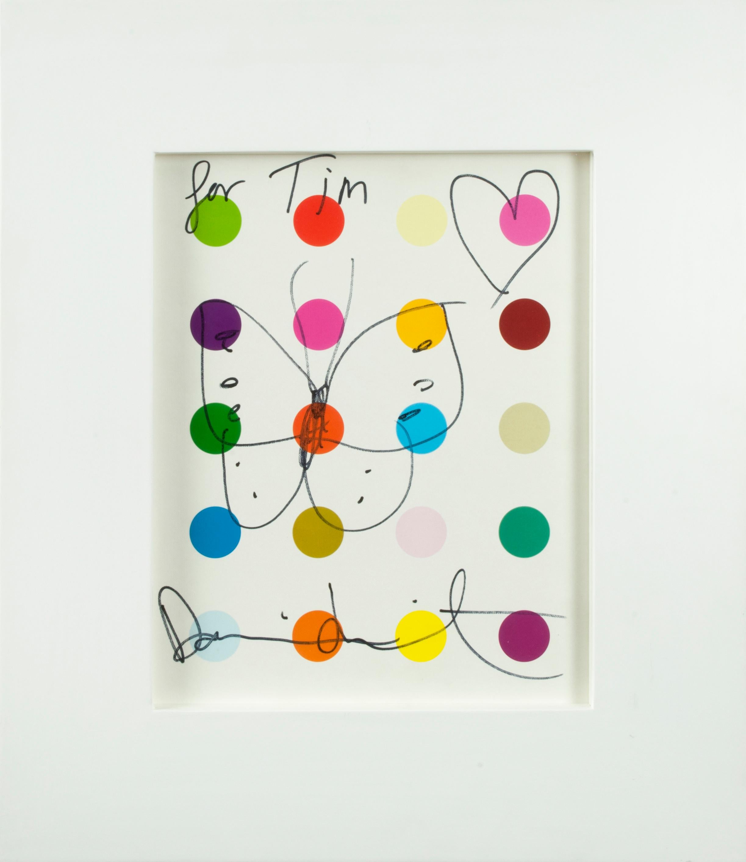 Damien Hirst Abstract Drawing - Butterfly and Heart