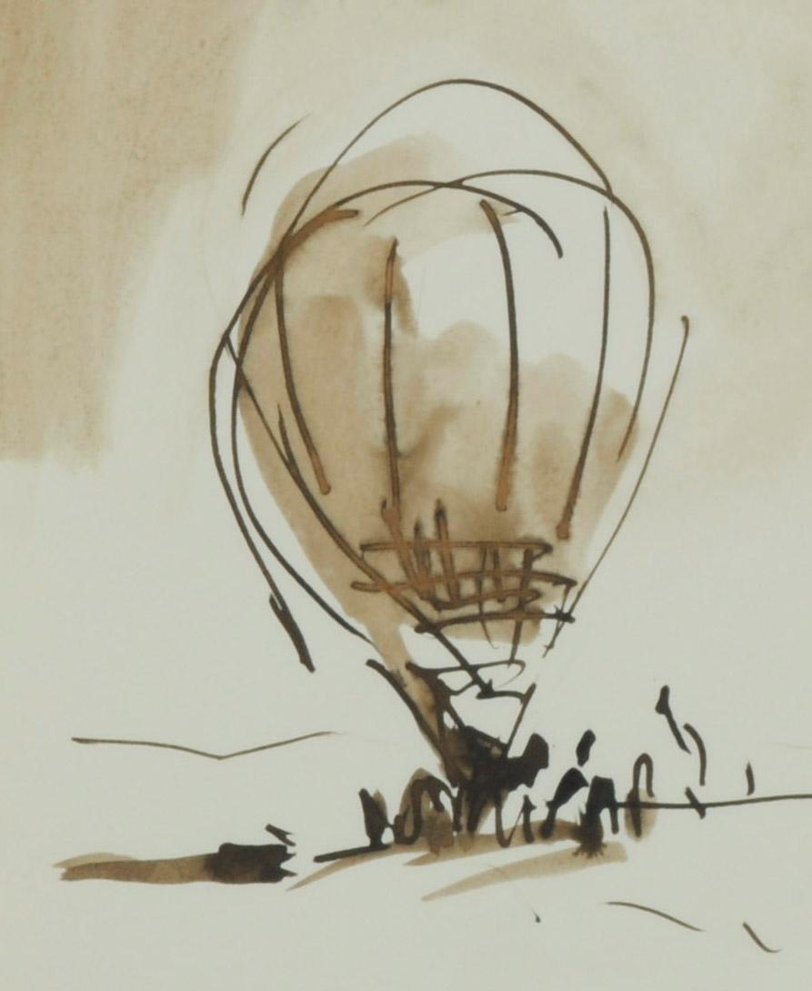 Sans titre (Montée en montgolfière et spectateurs) - Art de Joseph O'Sickey