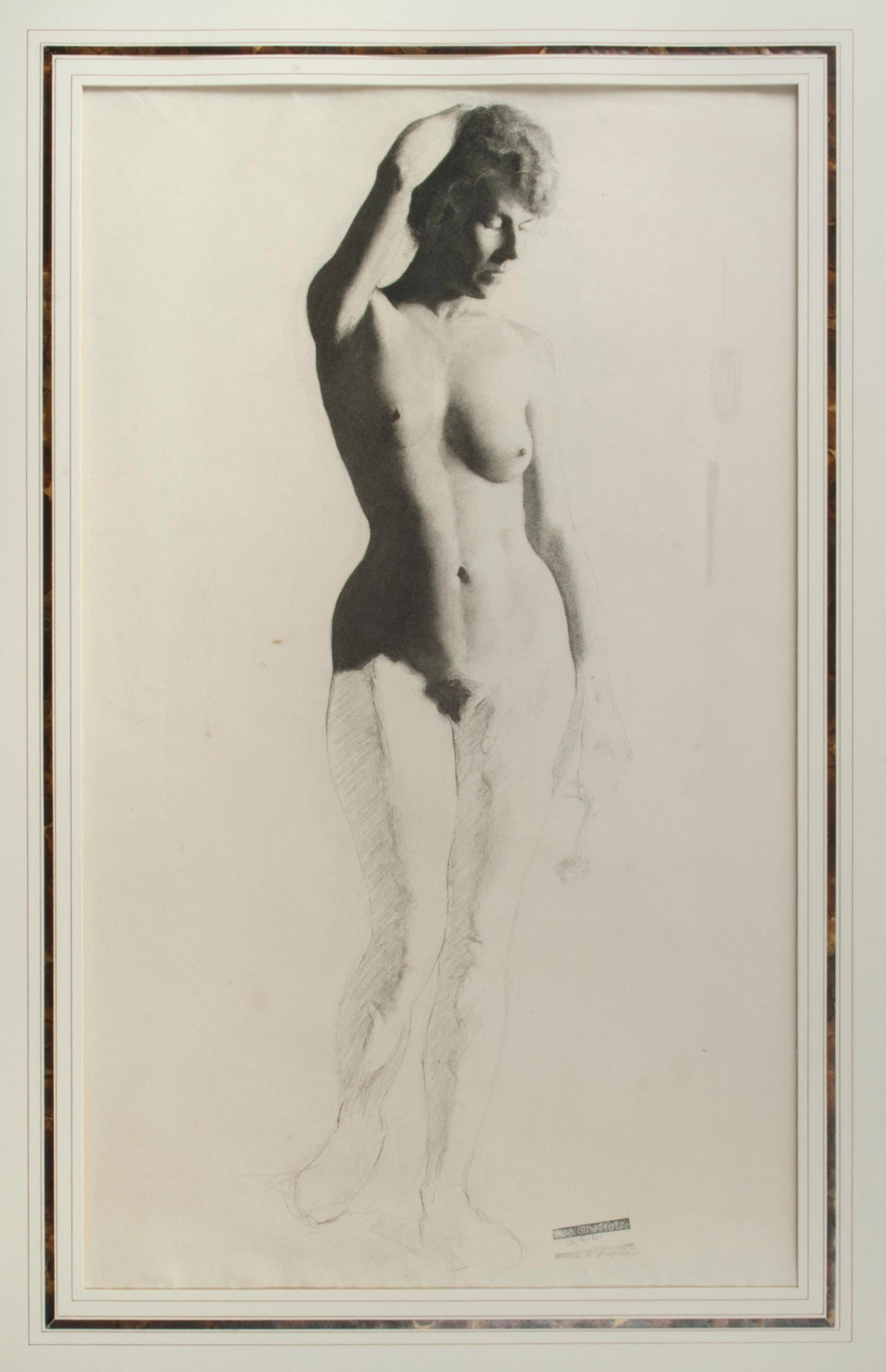 Asa Cheffetz Figurative Art - Female Torso, Nude
