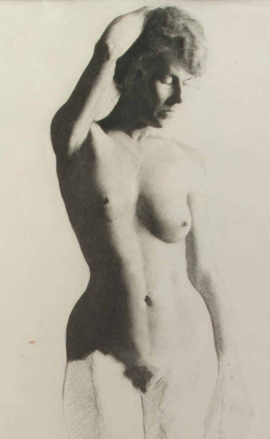 Female Torso, Nude - American Realist Art by Asa Cheffetz