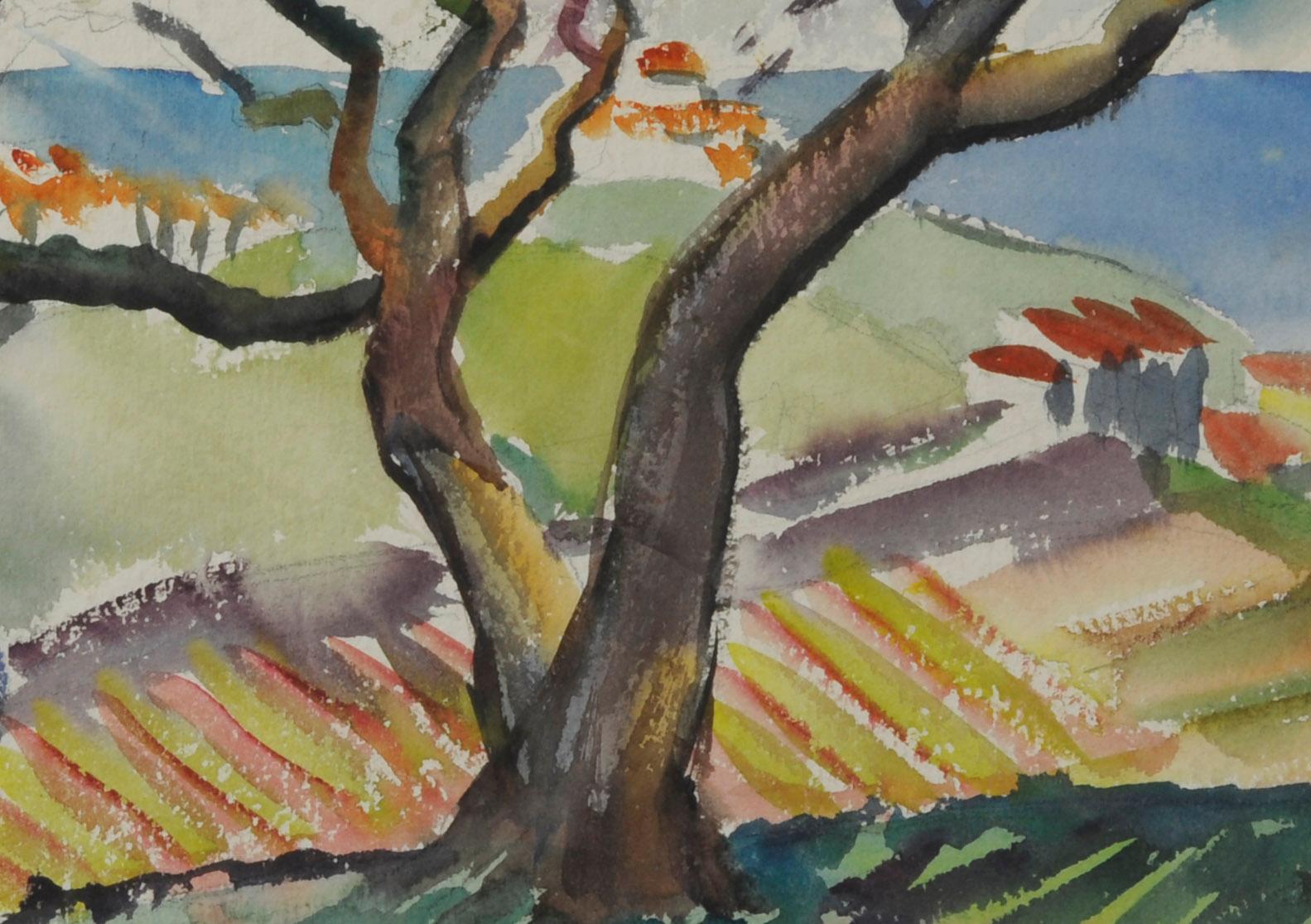 Trees Over the Vineyard - Art by Robert Hallowell