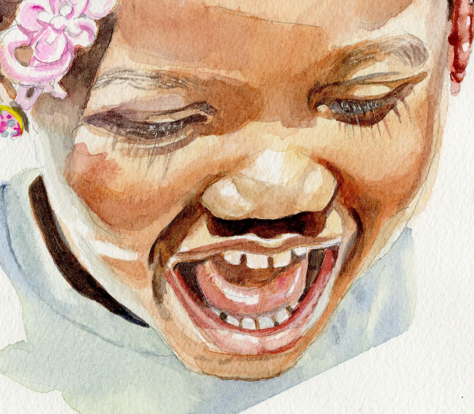 Stolen Moments, Attitude Shift #1    (Emily and Sippy Cup Smiling) - Art by Darius Steward