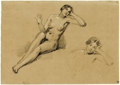 Seated Female Nude (two studies)