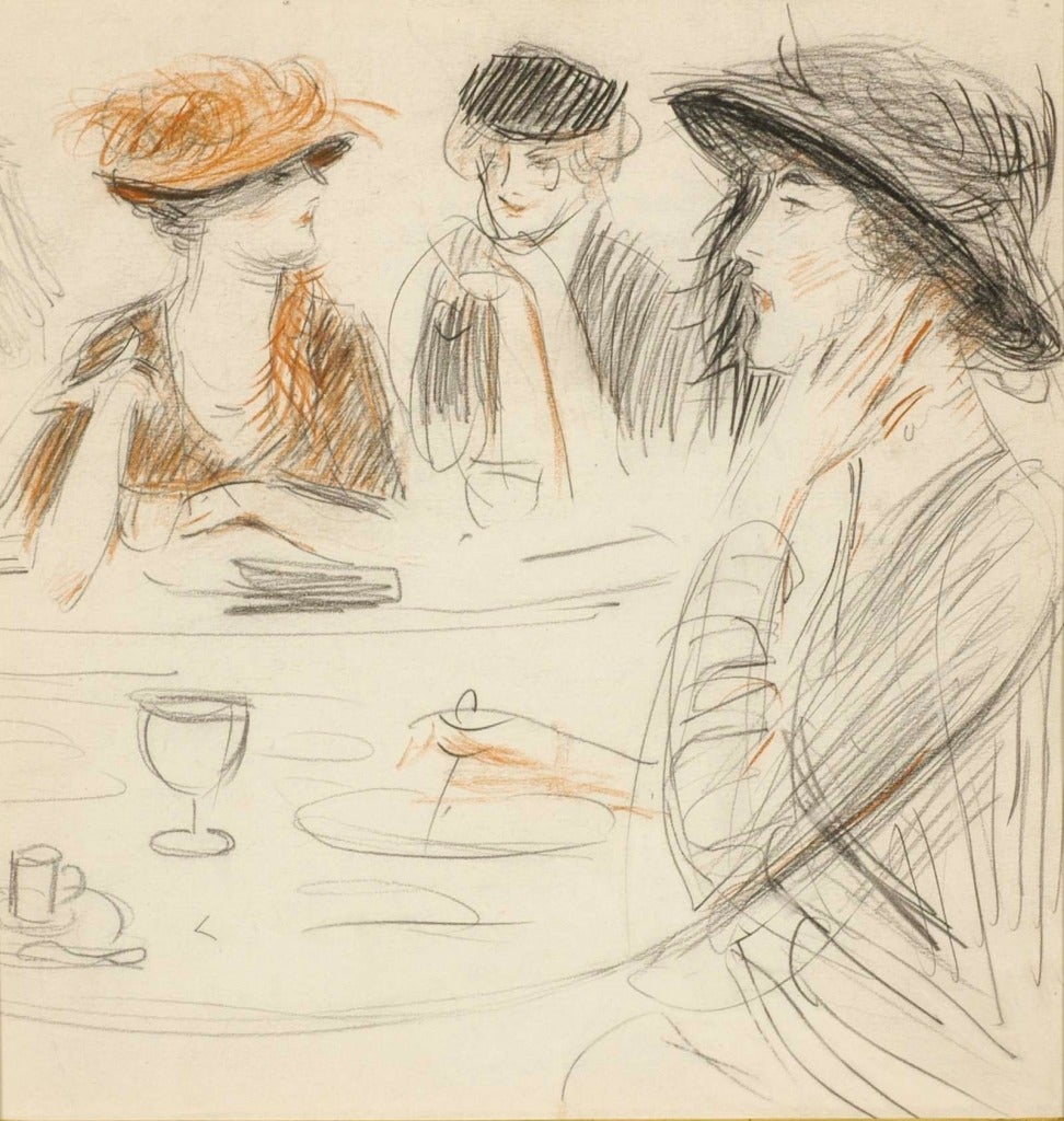 Tea at the Ritz, New York - Art by Paul César Helleu