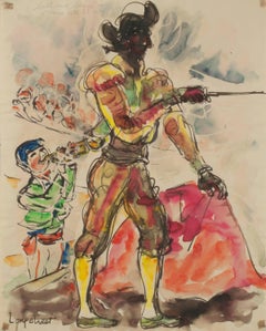 Figurative Zeichnungen und Aquarelle aus den 1950er Jahren