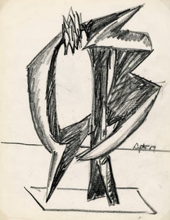 Vintage Preliminary drawing for a sculpture