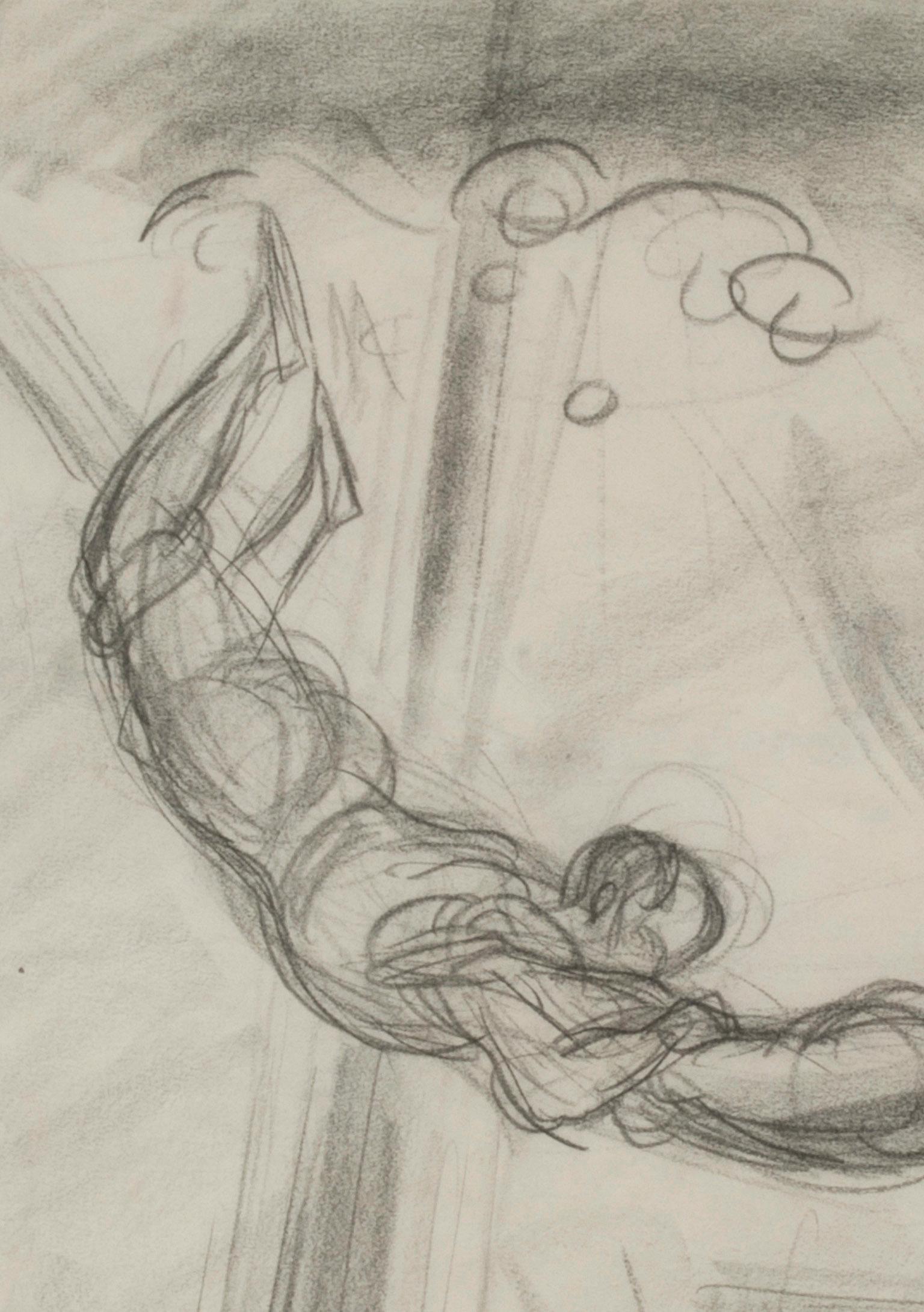 Untitled (Study for The Aerialists)
Graphite on paper, 1932
Signed lower right in pencil: 