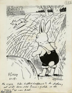 Retro Peter Rabbit happened to be looking out of the dear Old Briar-patch as the young