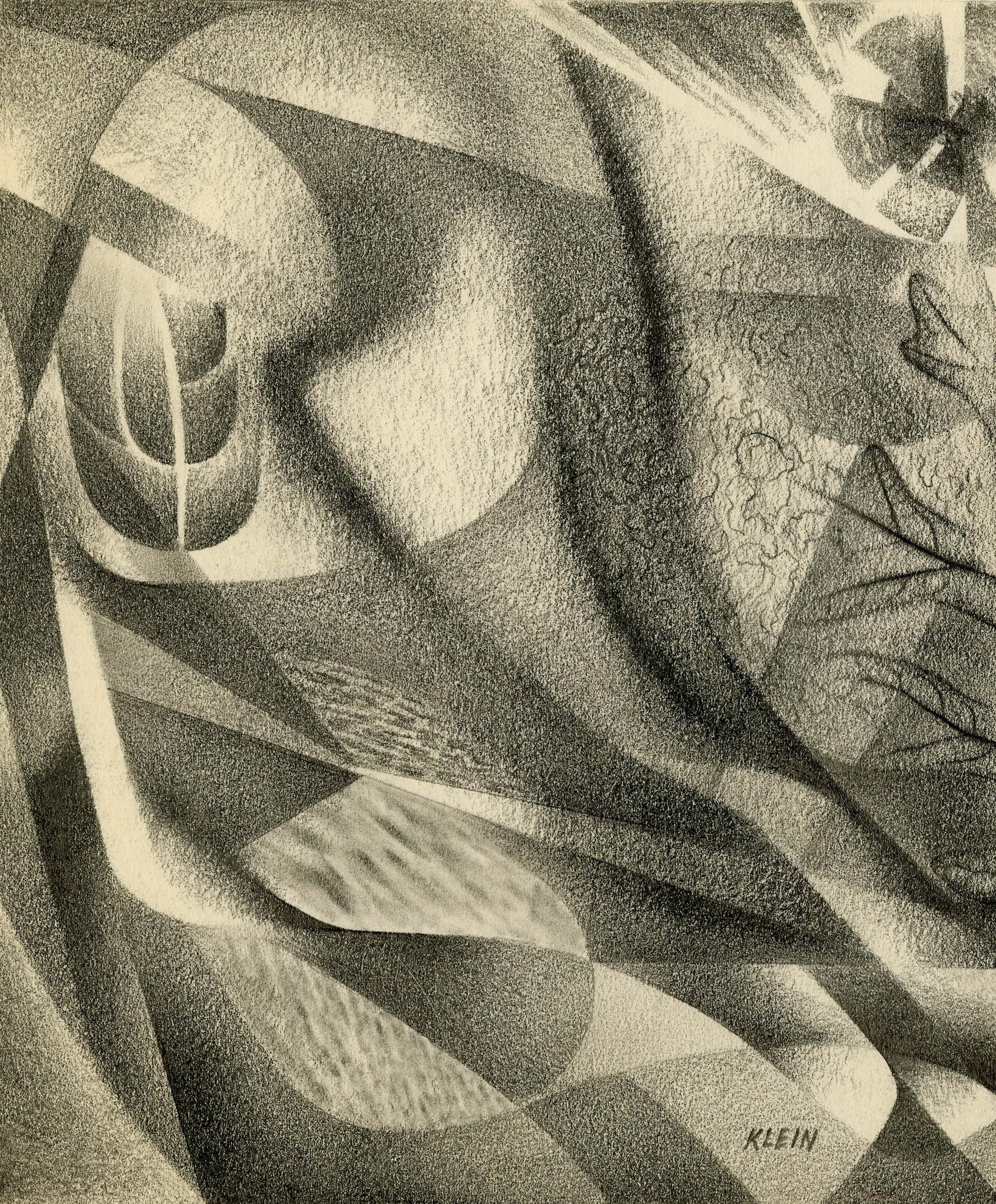 Abstraction - Brown Abstract Print by Medard P. Klein
