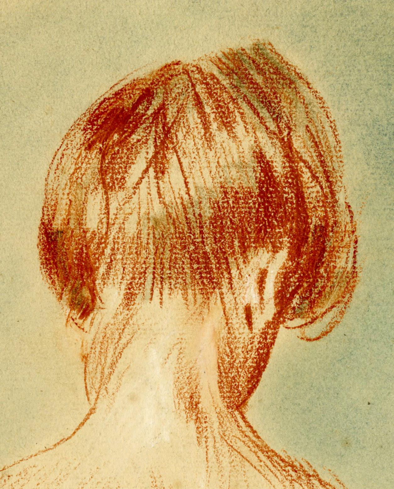 Senza titolo (Giovane donna vista di spalle) - Art di Paul César Helleu