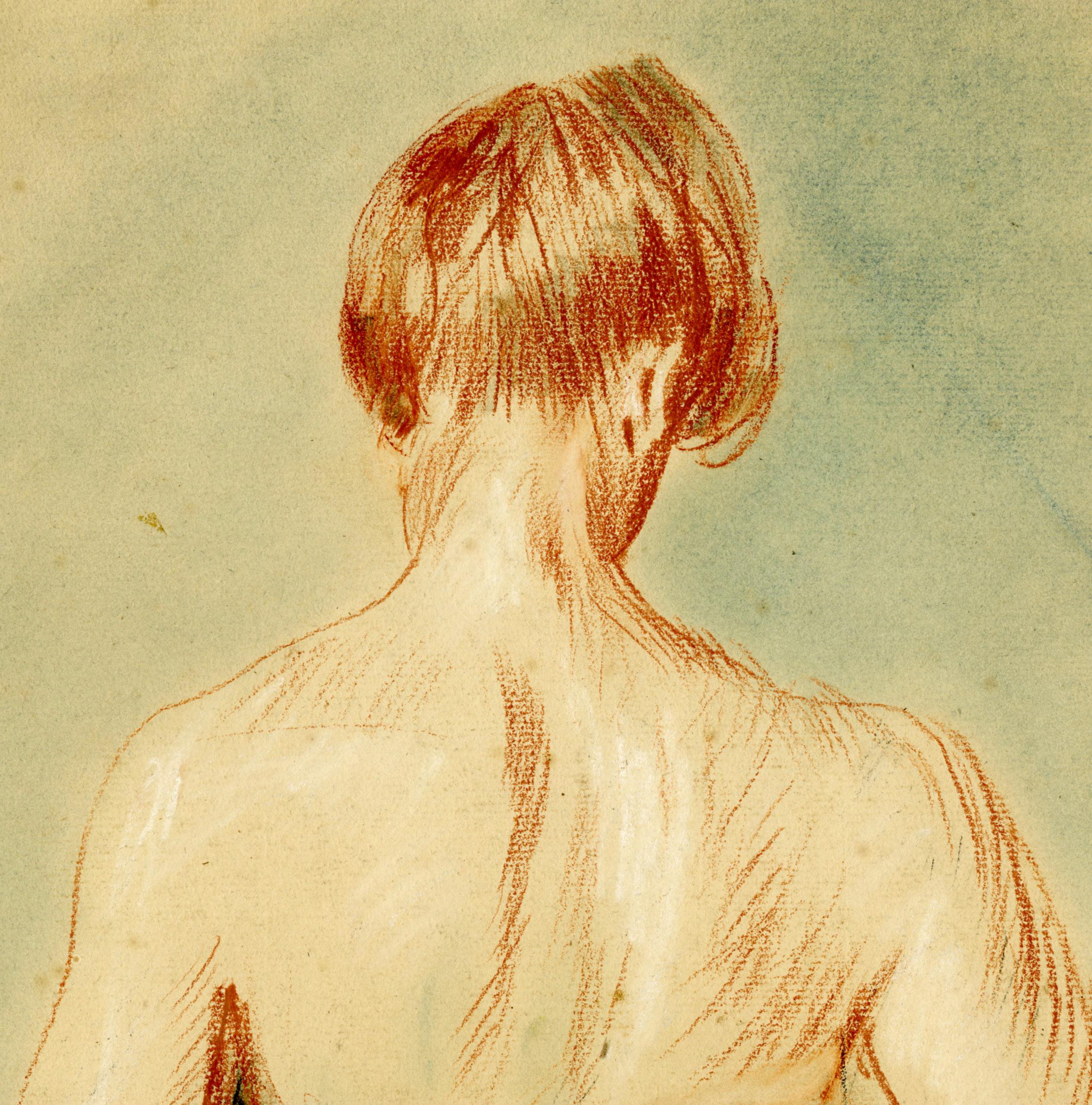 Untitled (Young woman seen from the back) - Impressionist Art by Paul César Helleu