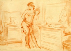 Untitled (Woman in Stockings), Standing Female Nude on reverse, double sided
