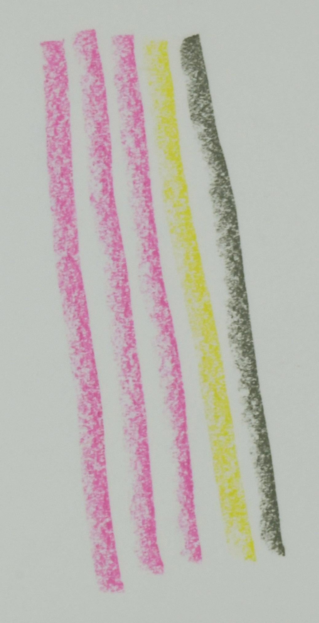 Senza titolo (Giallo, grigio e rosa) - Art di Gene Davis