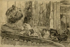 Loge de théâtre (étude préliminaire d'une peinture)
