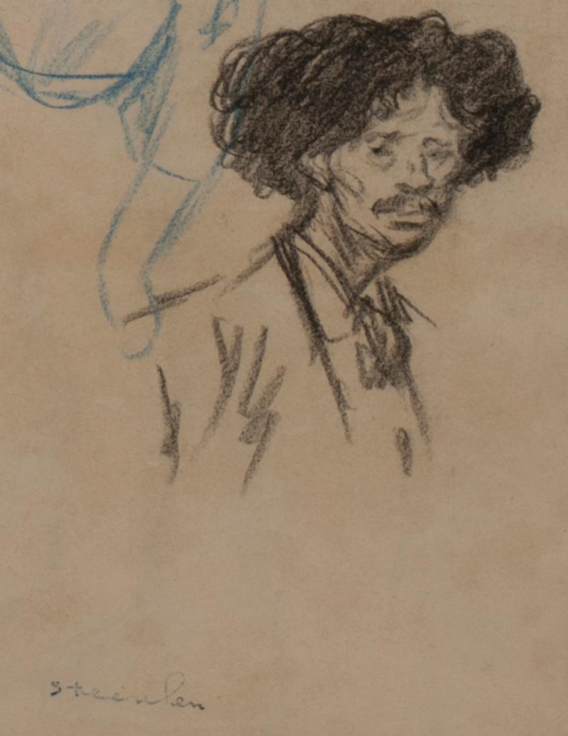 Double sided crayon drawing:
Front: Study for 