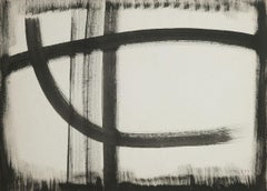 Abstract Expressionist Drawing, Ink on Textured Paper, Circa 1958