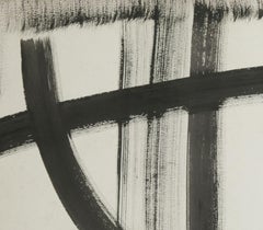 Abstract Expressionist Drawing, Ink on Textured Paper, Circa 1958