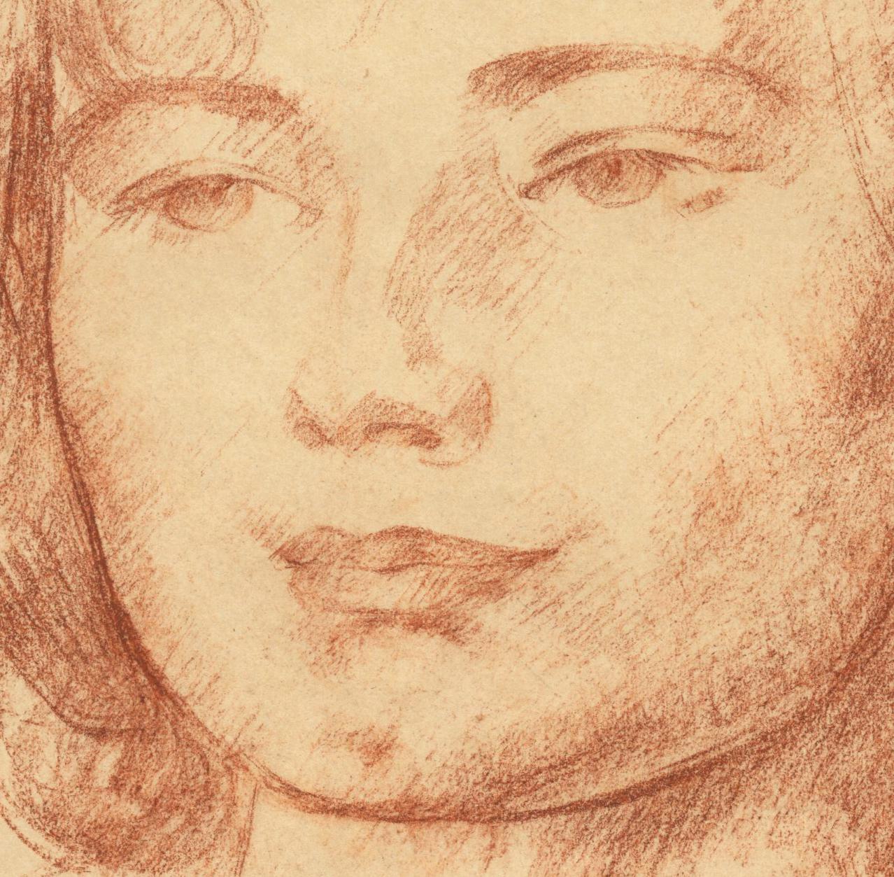 Cabeza de mujer (Margarita) - Art Escuela Ashcan de Leon Kroll