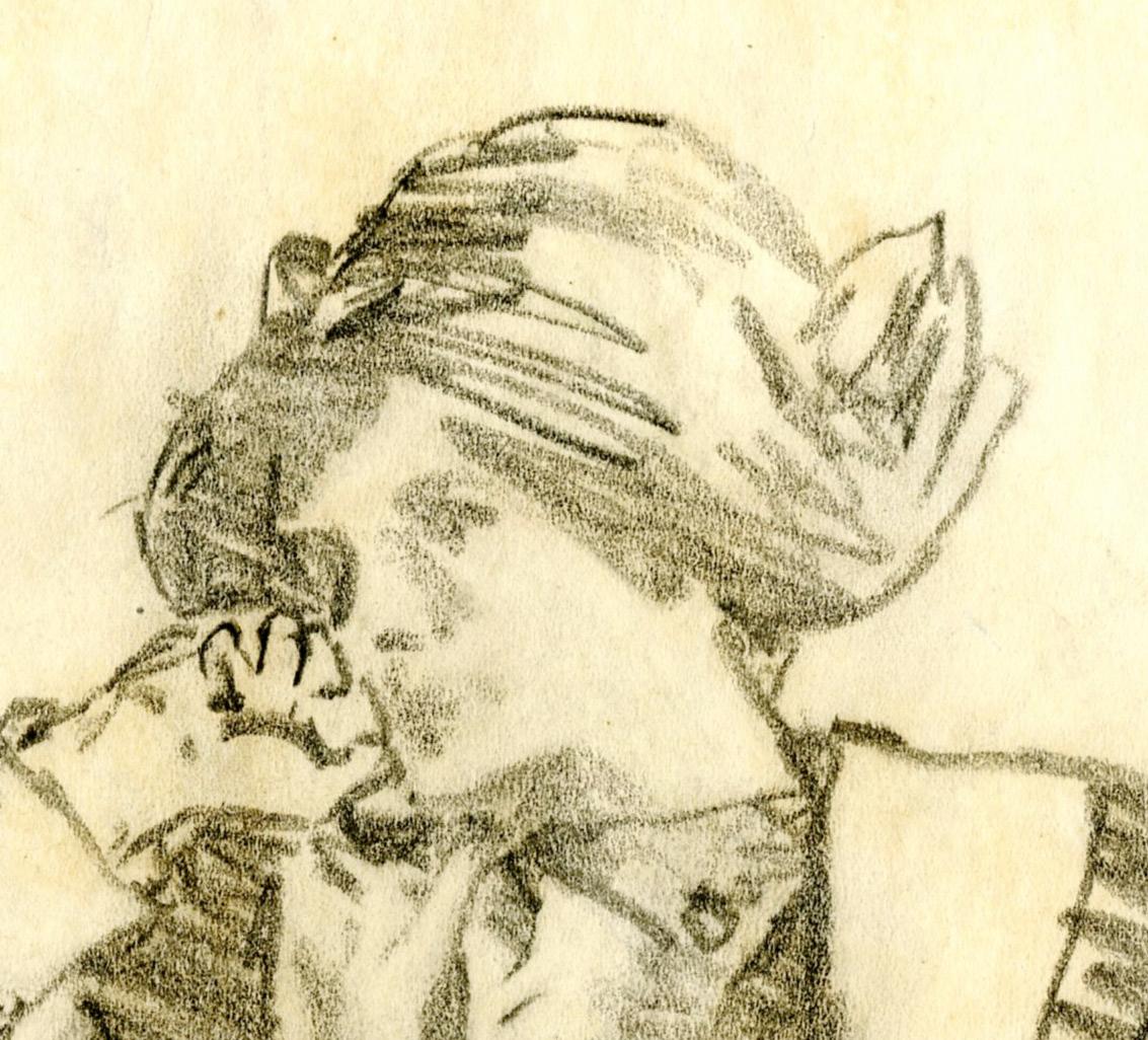Porträt einer ruhenden jungen Dame (Marjorie Organ) – Art von Robert Henri