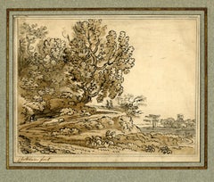 Paisaje con figuras en la campiña inglesa