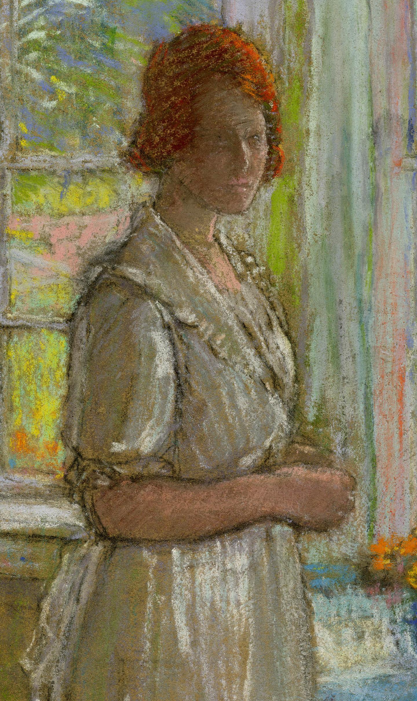 senza titolo Donna vicino alle finestre - Art di Karl Albert Buehr