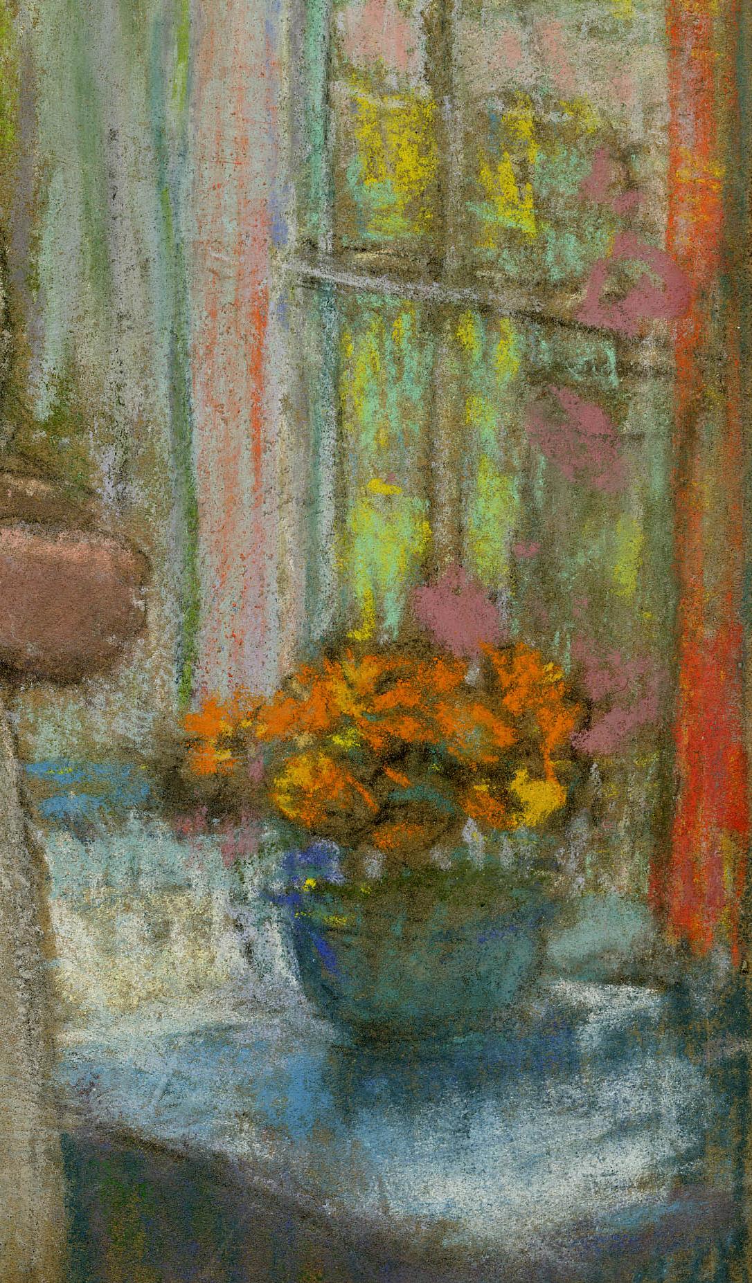 senza titolo Donna vicino alle finestre - Art Impressionismo astratto di Karl Albert Buehr