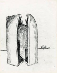 Disegno preliminare per la scultura Catacombe