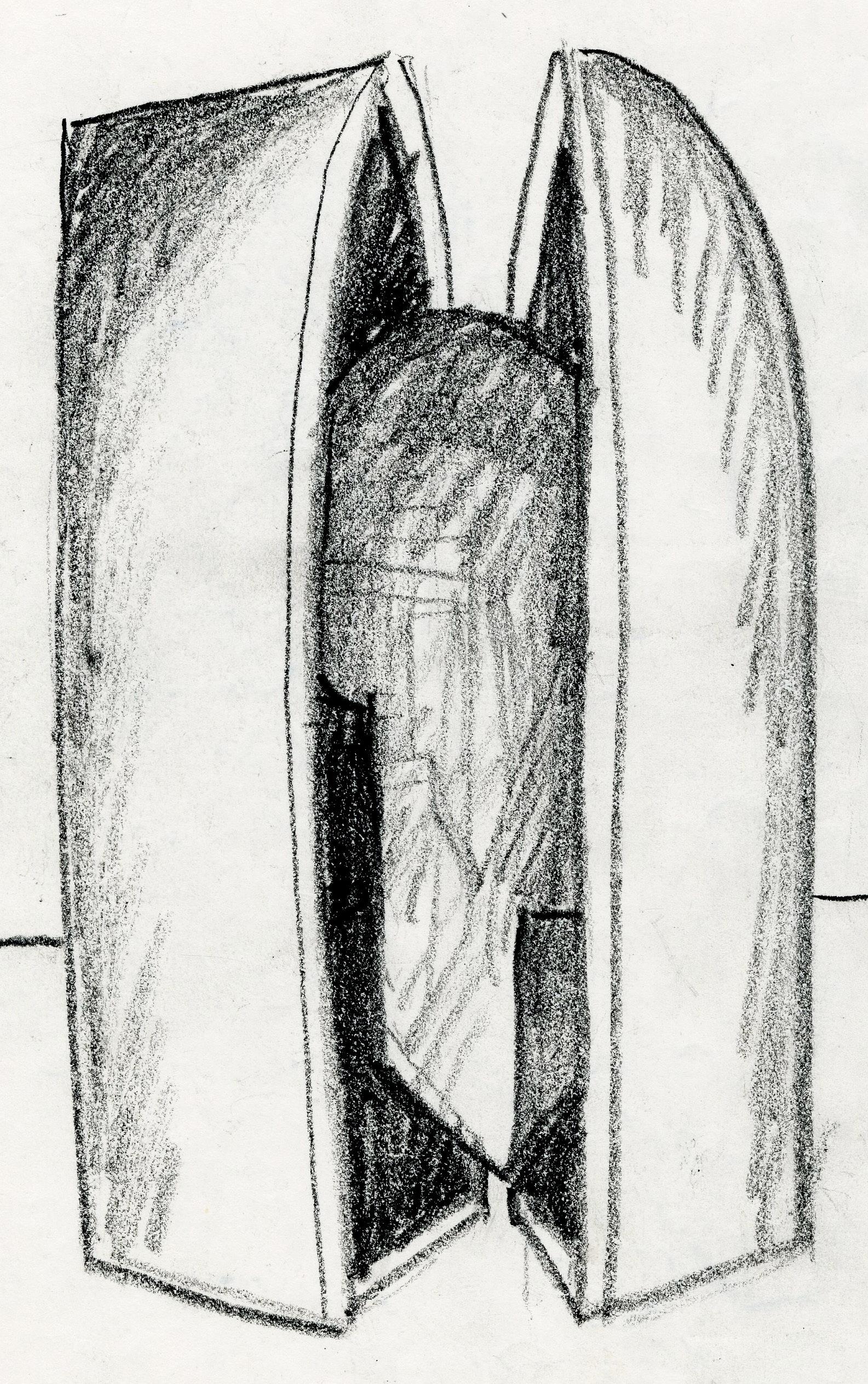 Disegno preliminare per la scultura Catacombe - Art di Seymour Lipton