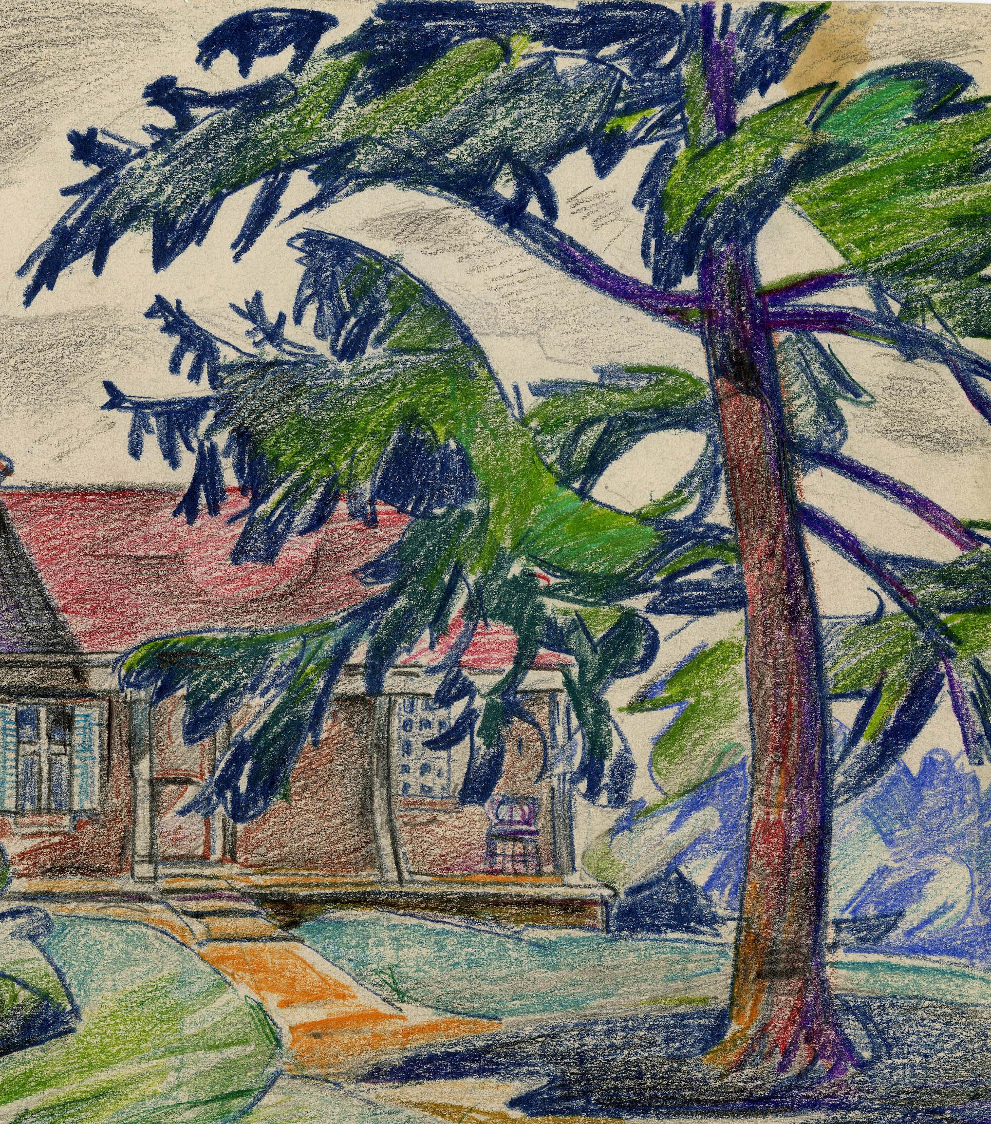 York Road Near Rt. 82 - Art by August F. Biehle