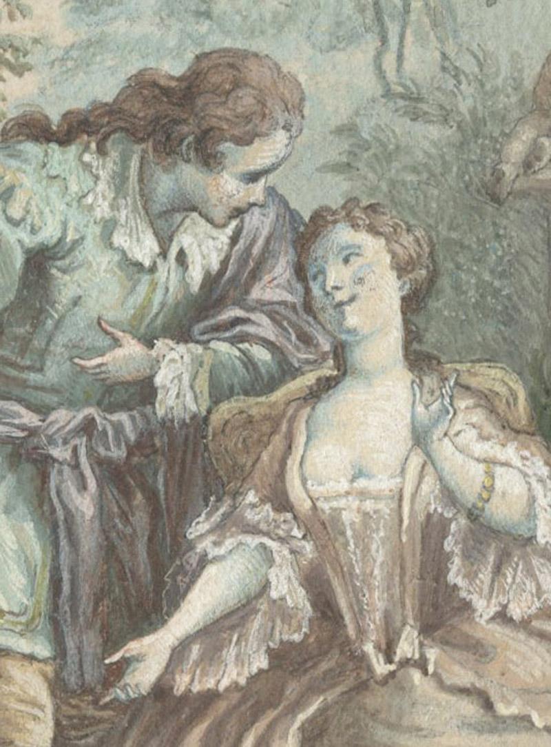 Amorous Couple - Art de Philibert-Louis Debucourt