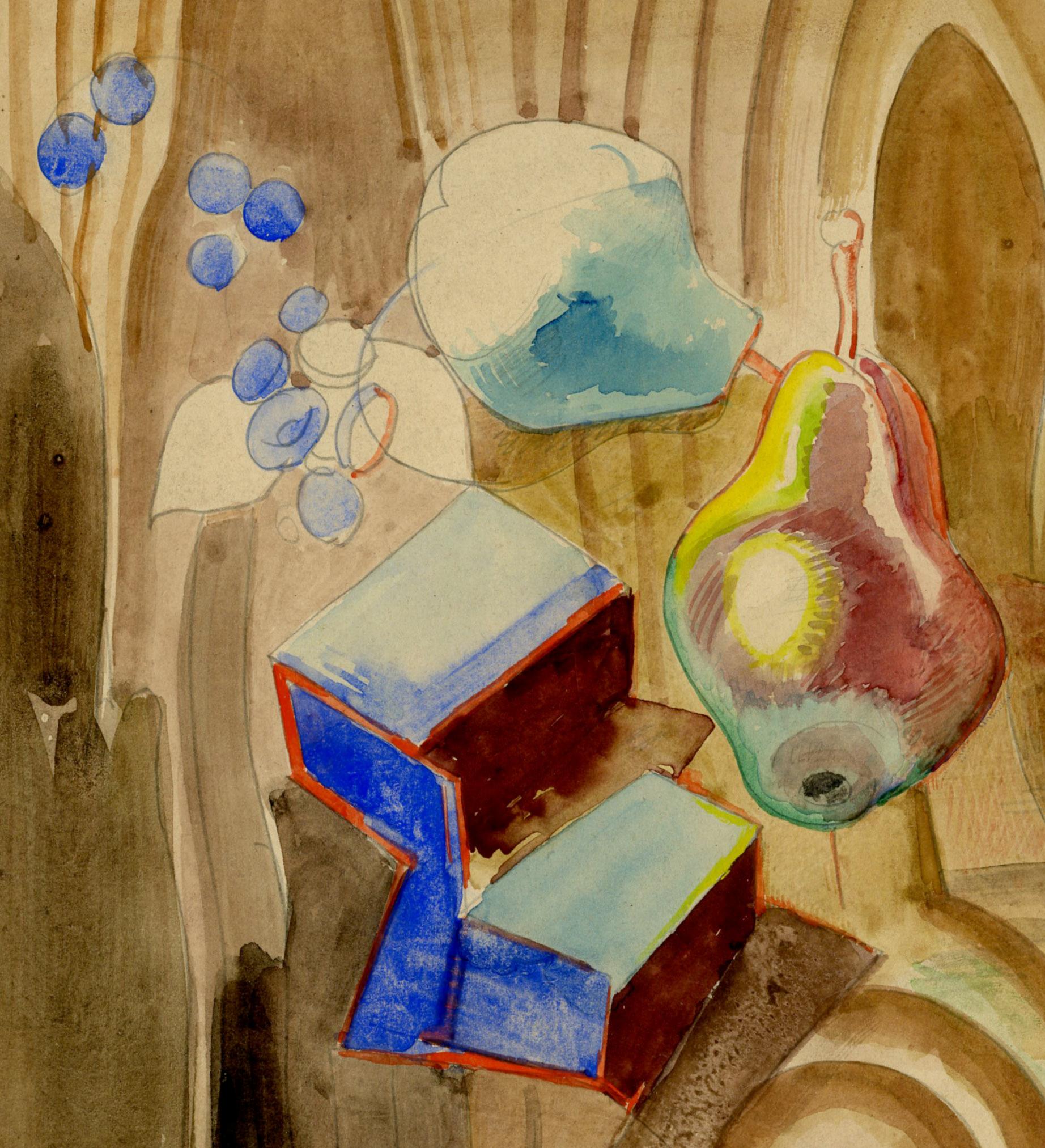 Stillleben mit Tromp L'Oeil – Art von William Sommer