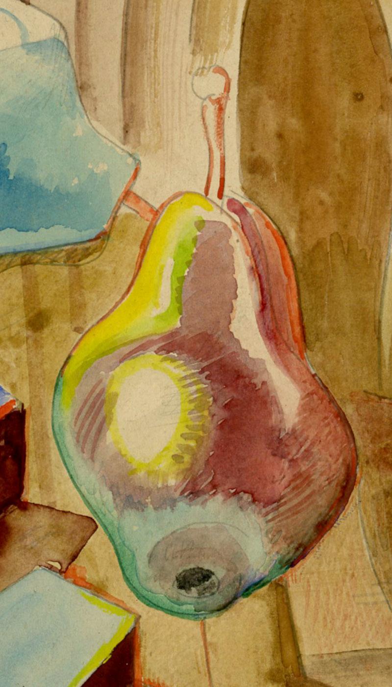 Stillleben mit Tromp L'Oeil (Braun), Still-Life, von William Sommer