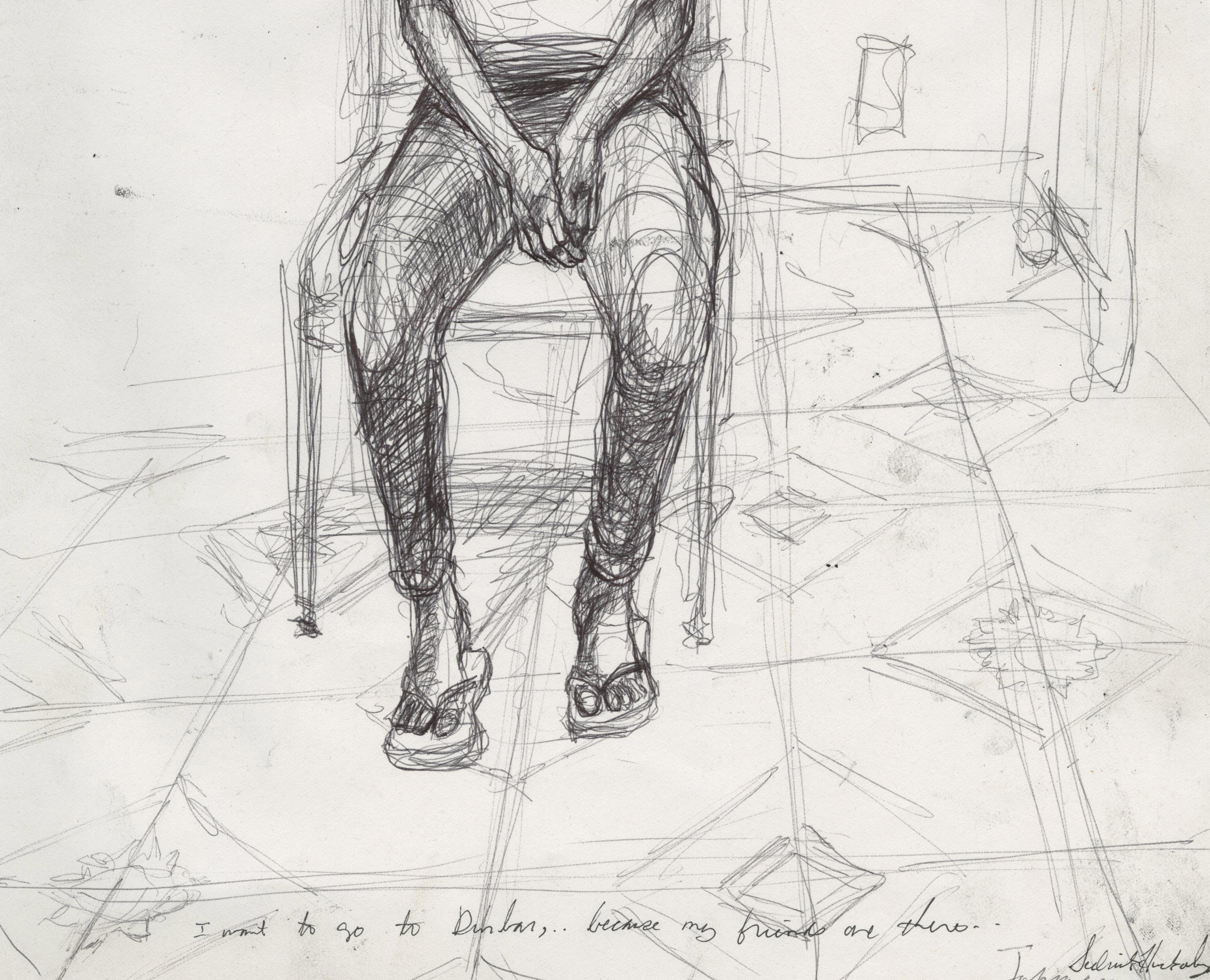 Jazmen 
Penna e inchiostro su carta, 2013
Firmato e titolato in basso a destra (vedi foto)
Annotato: 