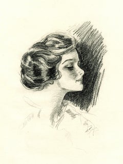 Giovane donna di profilo