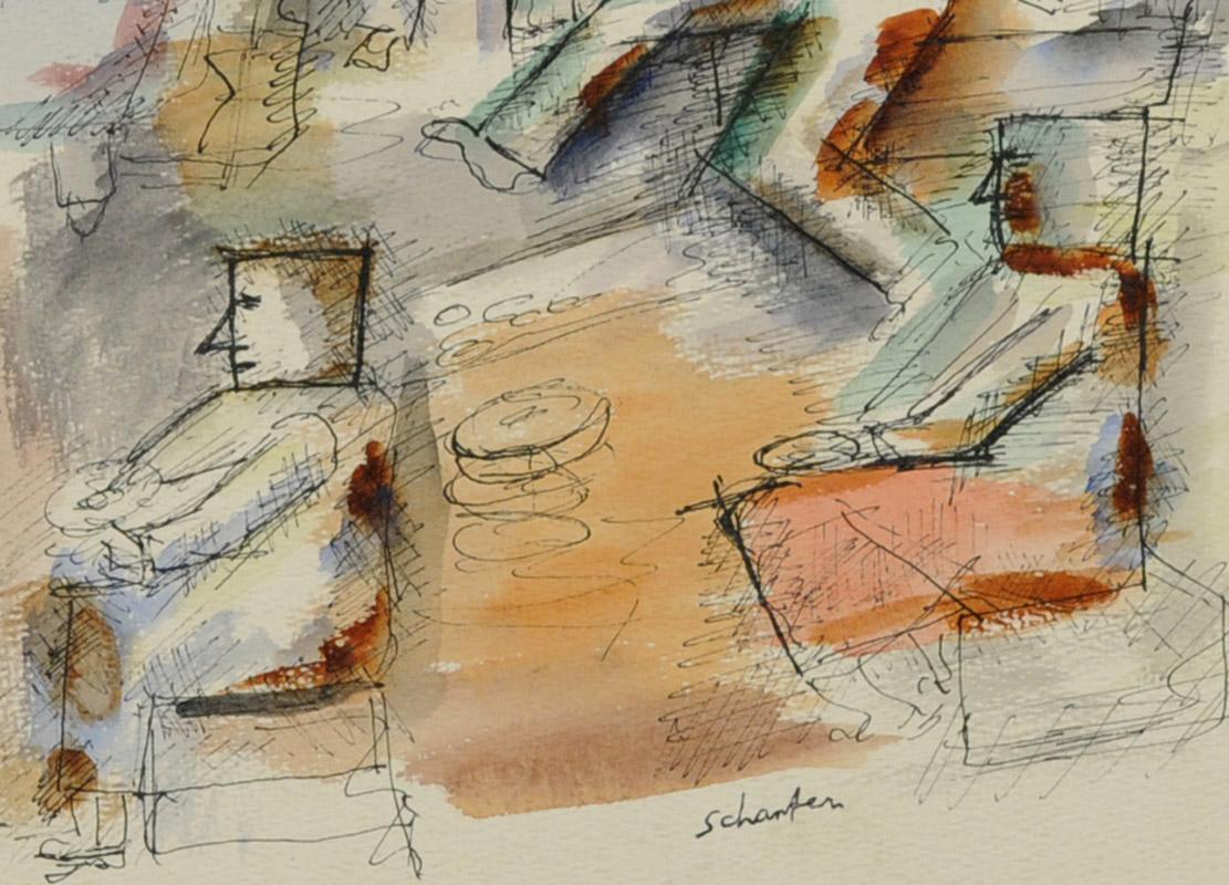 Interior Scene with Figures For Sale 1