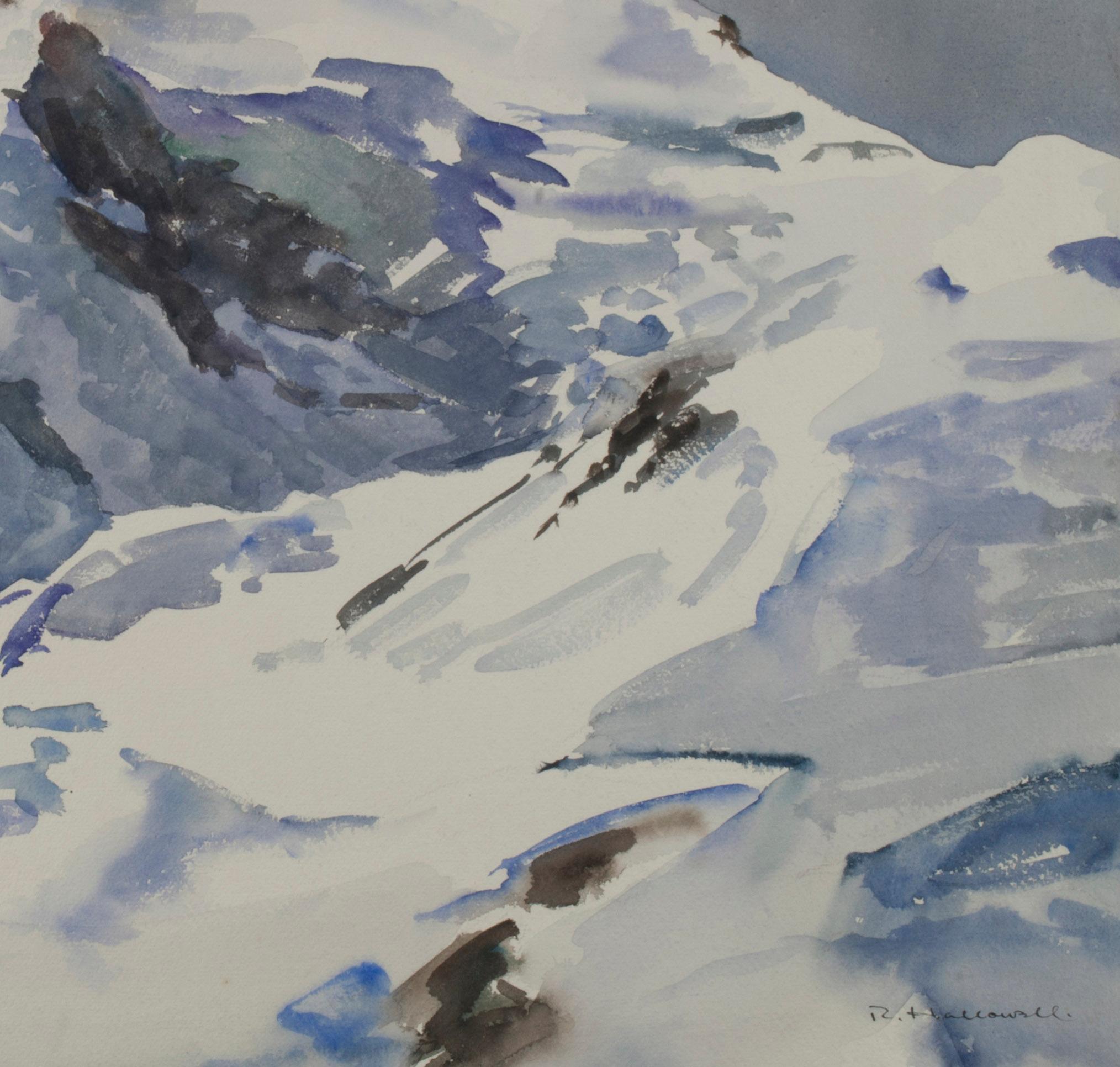 Schneegräser (Mont Blanc) (Grau), Landscape Art, von Robert Hallowell
