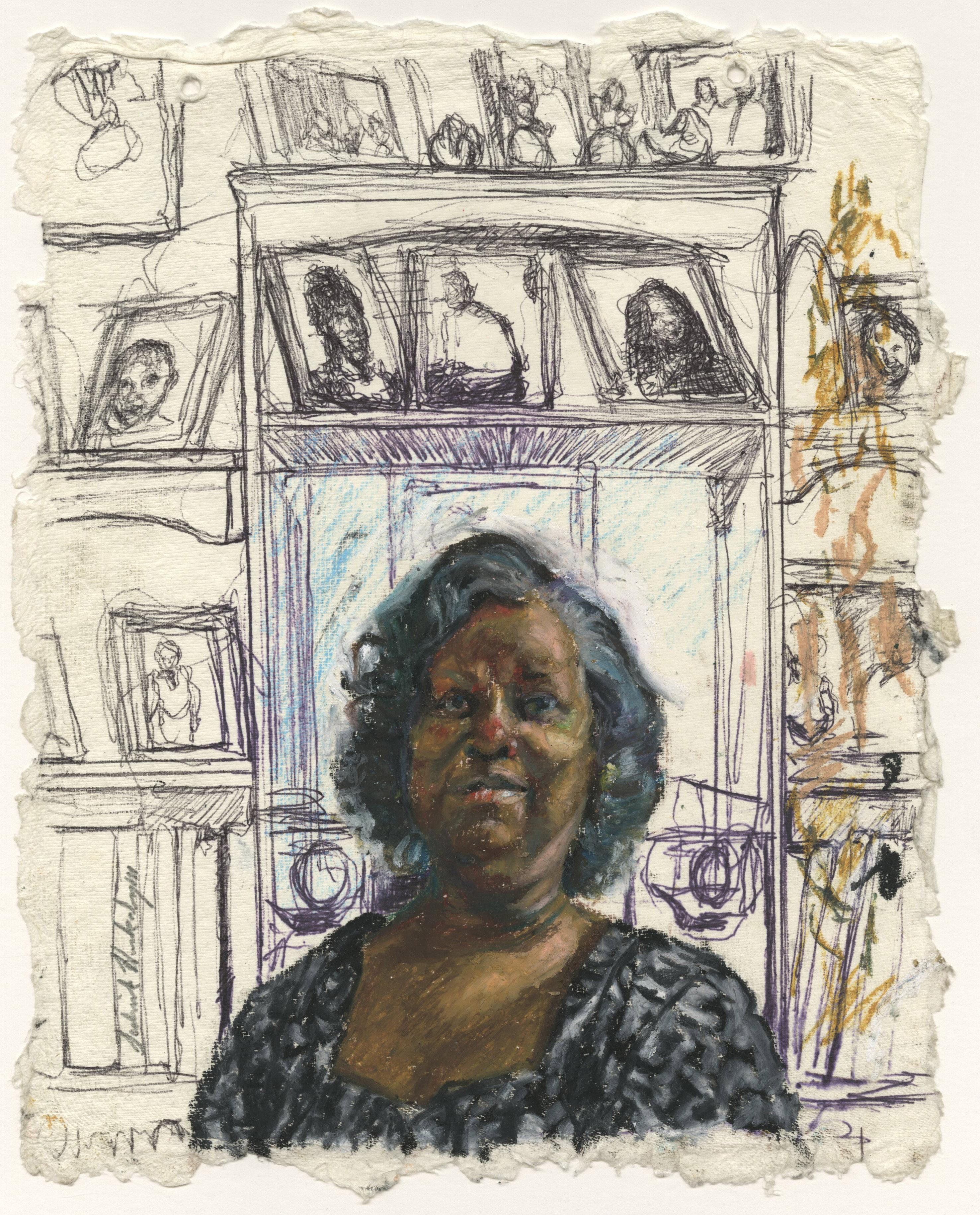 Sedrick Huckaby Figurative Art - Next Door Neighbor
